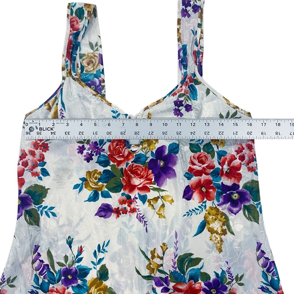 Adonna Vintage Sleepwear Floral Slip Dress Lingerie Women's Medium Cottagecore - Picture 9 of 10